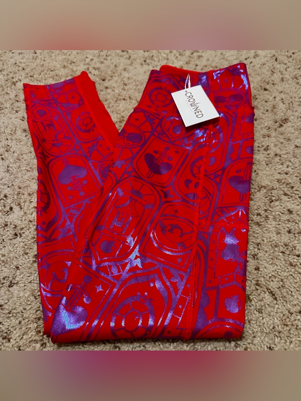 Crowned Athletics Fairest Heart Princess Leggings - M